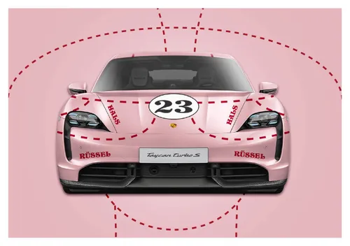 porsche taycan pink pig