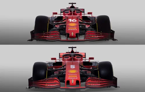 Ferrari SF21 VS SF1000 in front