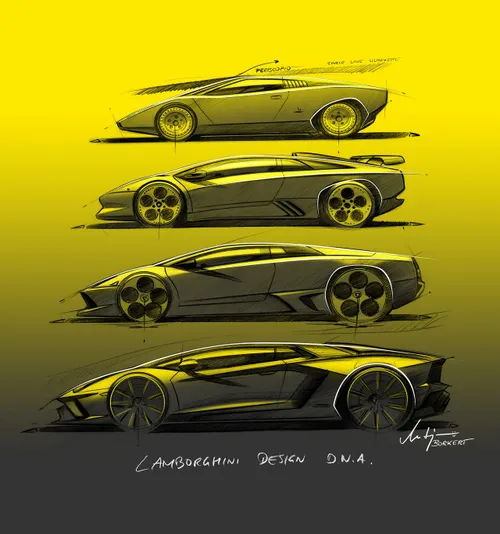 evoluzione linee lamborghini