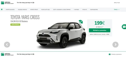 noleggio auto arval esempio