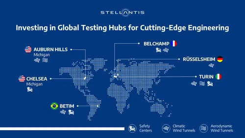 stellantis global testing hubs map