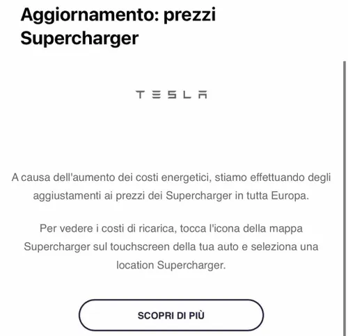 tesla aumento ricariche