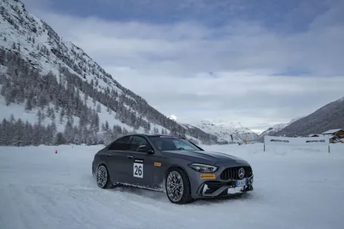 mercedes c 43 amg livigno ghiacciodromo