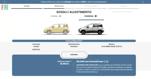 configuratore fiat panda pandina
