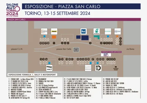 mappa salone auto torino 2024 piazza san carlo