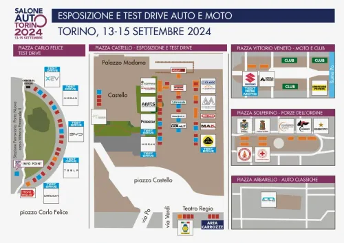 mappa salone auto torino 2024 piazza castello
