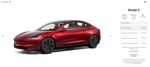 prezzi tesla model 3 2024