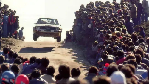 Audi quattro Gruppo B Rally Portugal crowd