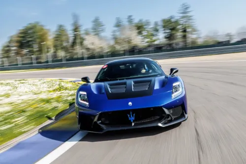 maserati gt2 stradale on track