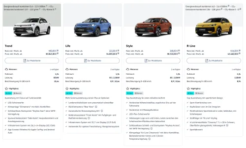 listino e configuratore-t-roc