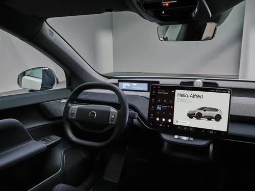Gli interni della Volvo EX60 Cross Country