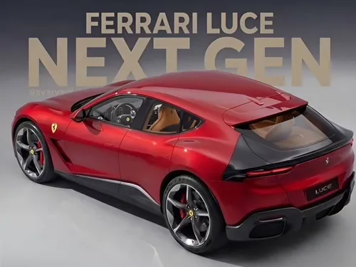 Ferrari Luce elettrica nella vista posteriore