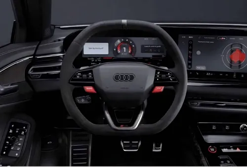Nuova-Audi-RS5-2026 gli interni tra volante sportivo e strumentazione
