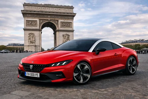 Render di una possibile nuova versione della Peugeot RCZ