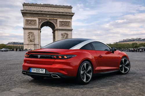 Il retro del render della nuova Peugeot RCZ