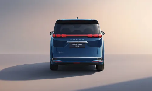 La Denza D9 in posizione posteriore di colore blu