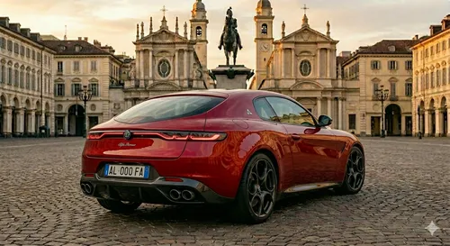 Il retro del render della nuova Alfa Romeo Brera