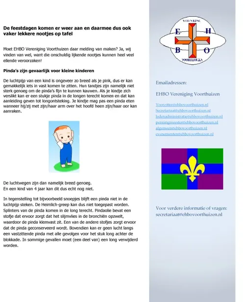 nootjes zijn gevaarlijk voor jonge kinderen