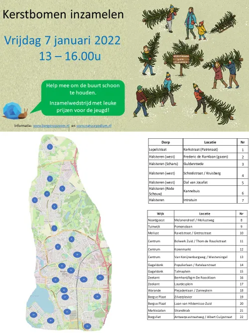 inzamellocaties kerstbomen 2022