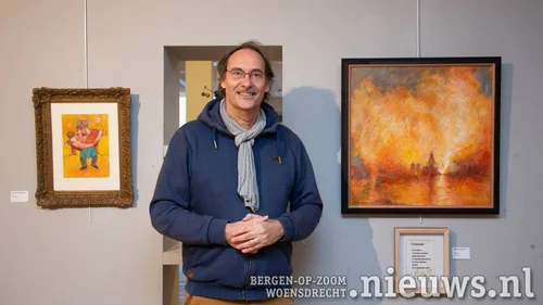 Sjoerd van den Boom tussen zijn werk