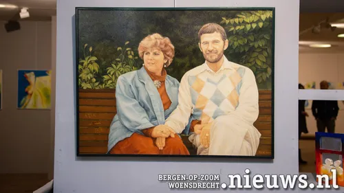 Een door&nbsp;Aleid Abels geschilderd portret van Ada en Pieter Jan