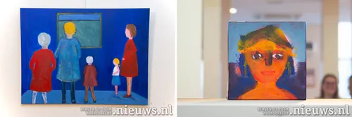Twee kleurige werken van Riet