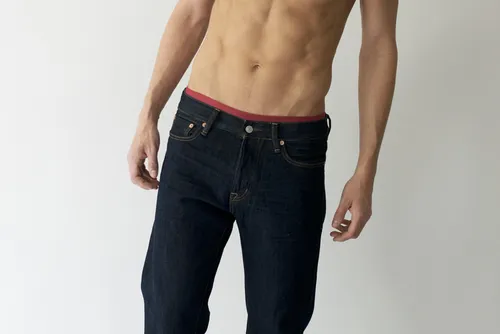 mens jeans front close up