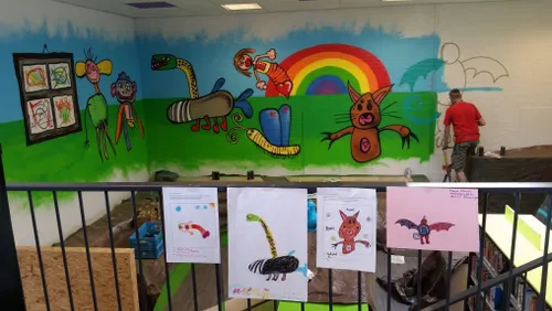 nieuwe wand bibliotheek