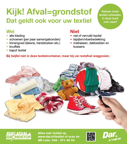 poster geef uw textiel een tweede leven
