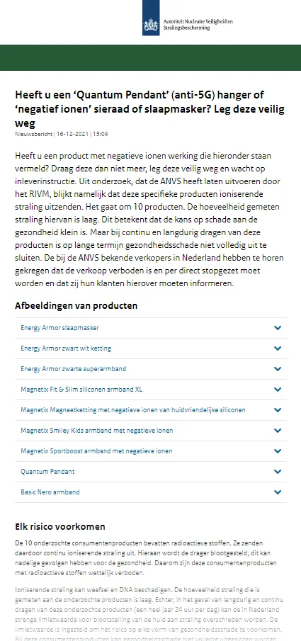 recall quantum pendant ionen sierraden