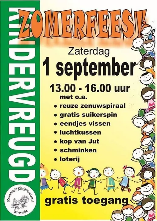 affiche zomerfeest kindervreugd