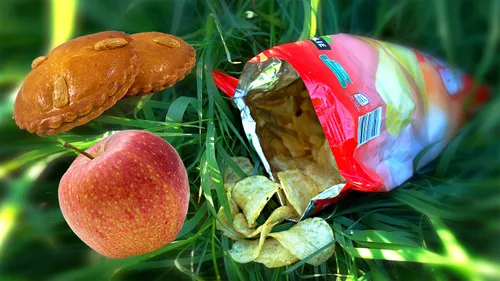 appel vulkoek chips