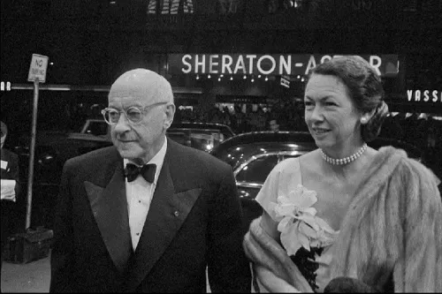 cecil b demille and cecilia demille harper at the new york premiere of the ten commandments