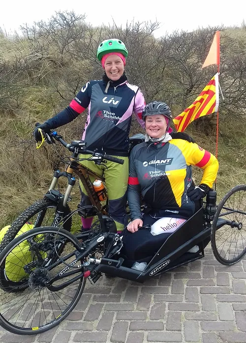 hanneke mooij op de handbike