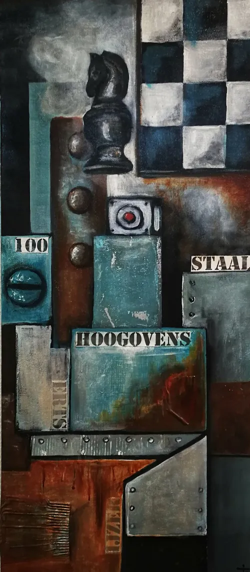 lucasgilde schilderij hoogovens 100 jaar 2