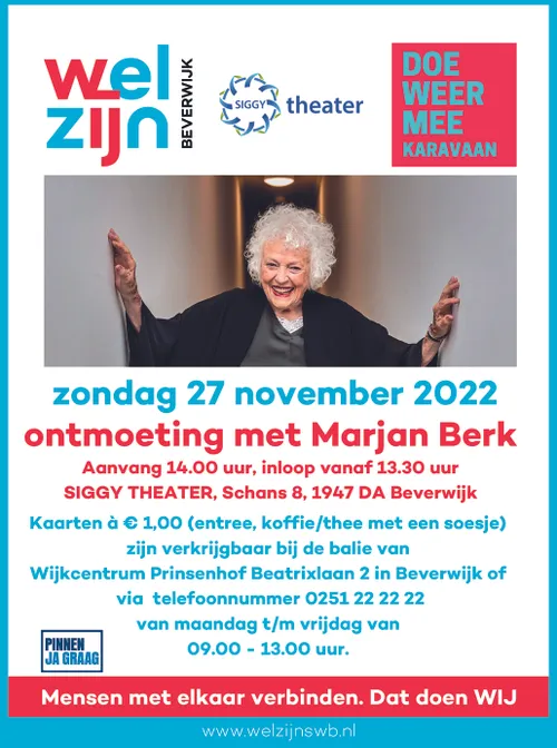 poster zondag 27 november 2022 marjan berk