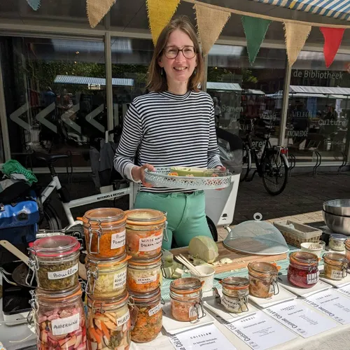 Celine Lecomte op de lentemarkt