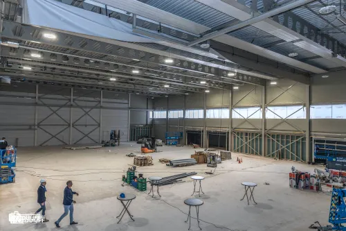 sporthal vanaf tribune