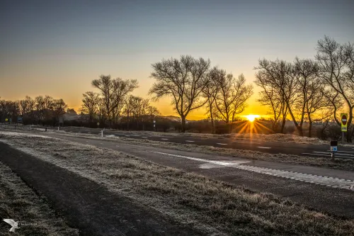 zeeweg zonsopkomst