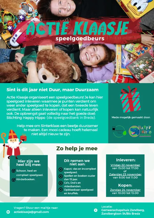 flyer a4 actie klaasje speelgoedbeurs 2024 x happy hippo jpg