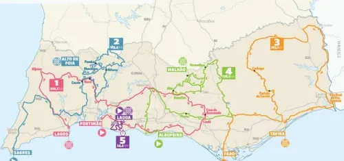 Mapa Volta ao Algarve&nbsp;2023