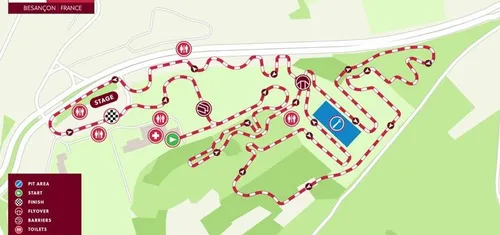 Trayecto Copa del Mundo de Besançon 2023