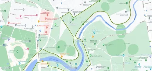 Mapa del prólogo del Tour Down Under