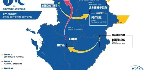 Mapa Tour Pouitou - Charentes 2023