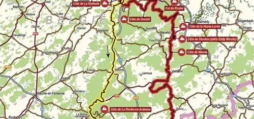 Mapa de la Lieja-Bastoña-Lieja 2023