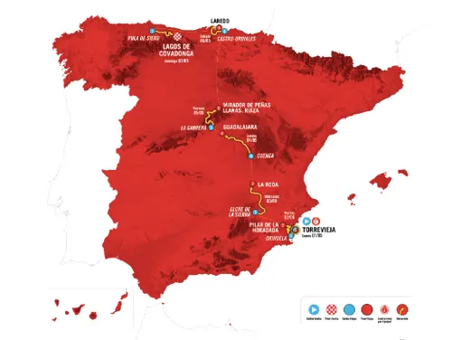 7 etapas y 728.5 km en el recorrido de la Vuelta Femenina 2023.