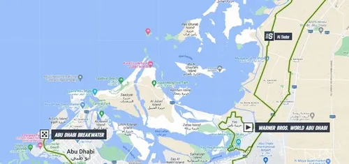 Mapa de la 6ª etapa del UAE Tour