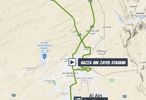 Mapa de la 7ª etapa del UAE Tour 2023