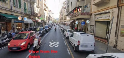 Lugar de la línea de meta en San Remo.&nbsp;