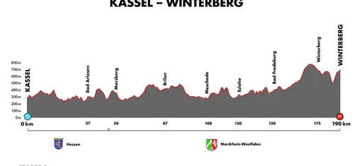 Etapa 2: Kassel - Winterberg, 190 kilómetros
